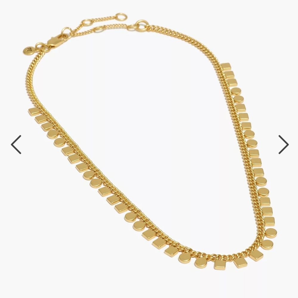 Madewell Mini Geochain Choker Necklace in Gold